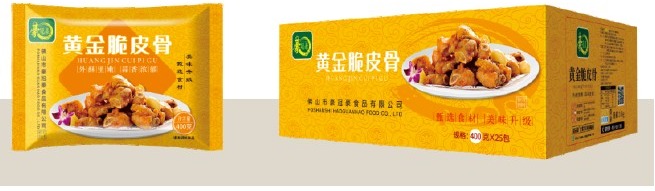 黄金脆皮骨包装展示