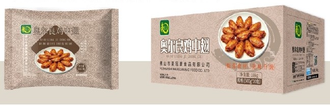 奥尔良鸡中翅包装展示